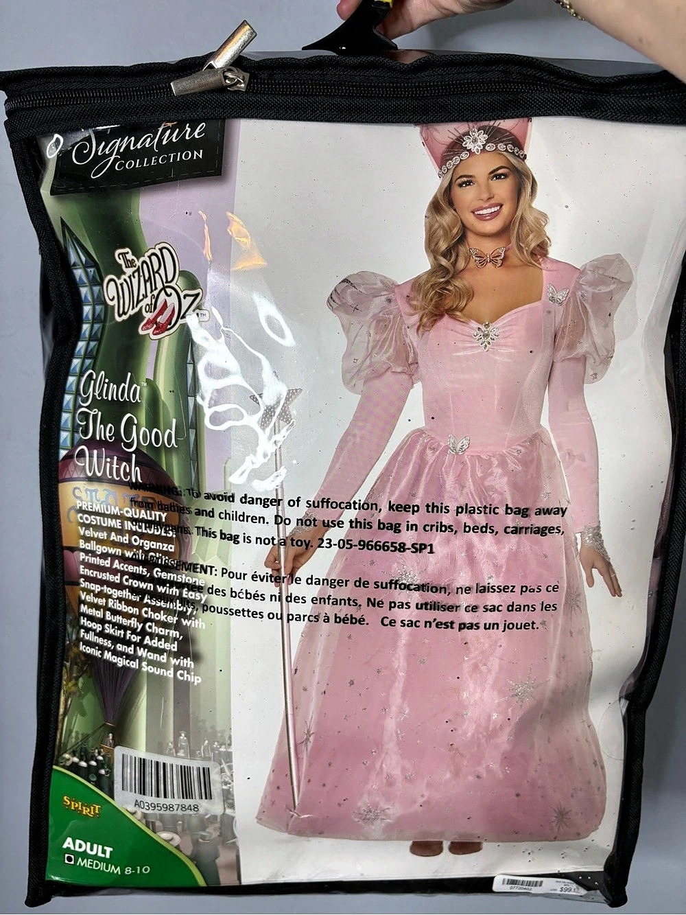 Spirit Glinda the Good Witch Adult Medium Costume NWT